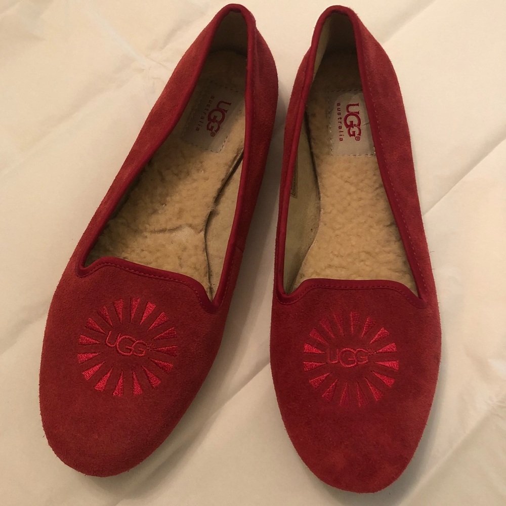 UGG Red Suede Flats
